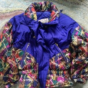 Vintage Otelli Pelle Colorful Geometric Coat